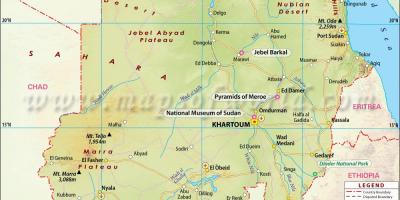 Mapa do Sudão cidades